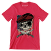 UNITED STATES VETERAN SKULL ILLUSTRATION - Veterans Themed T-Shirt