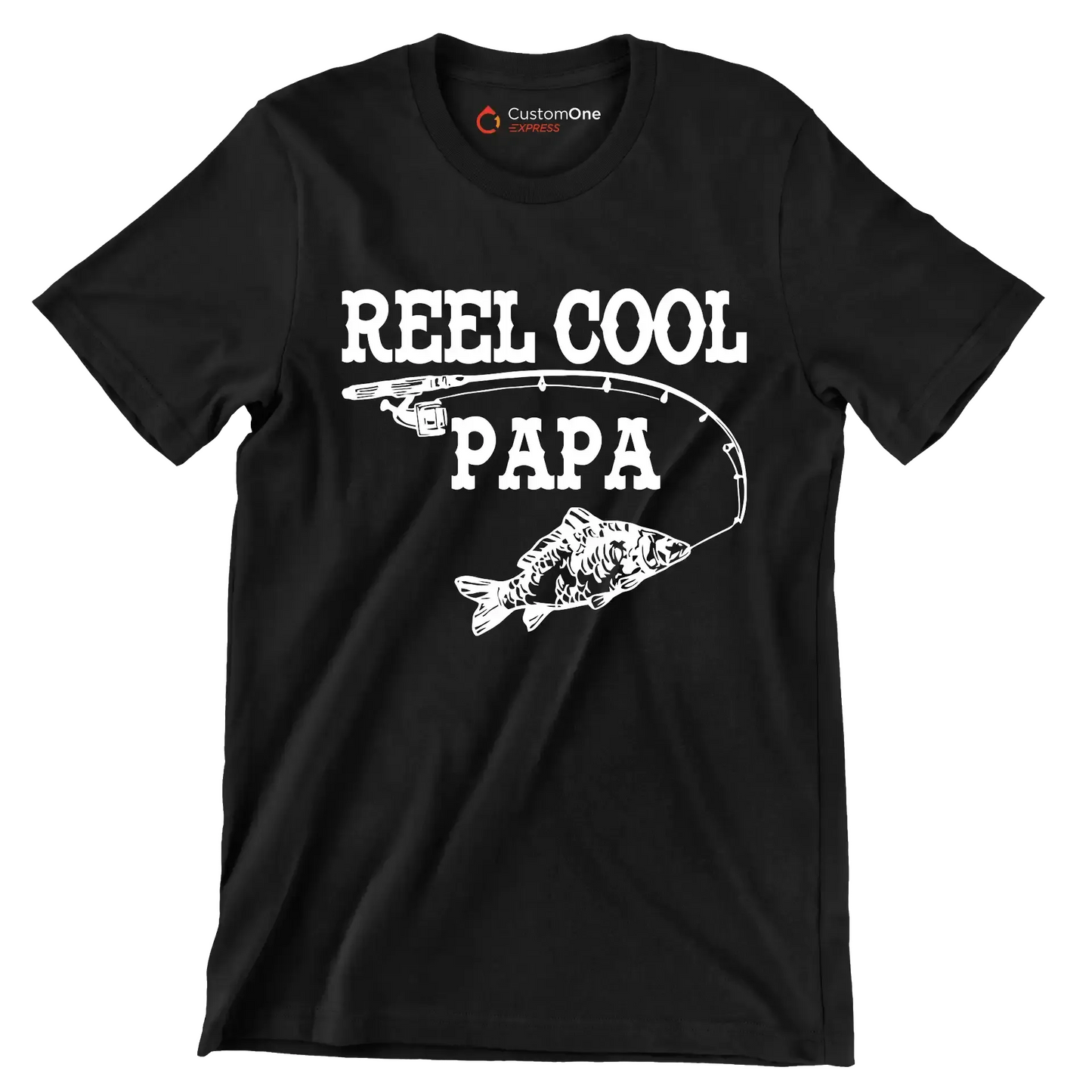 Reel Cool Papa - Father’s Day T-Shirt-Black-S-Custom One Express