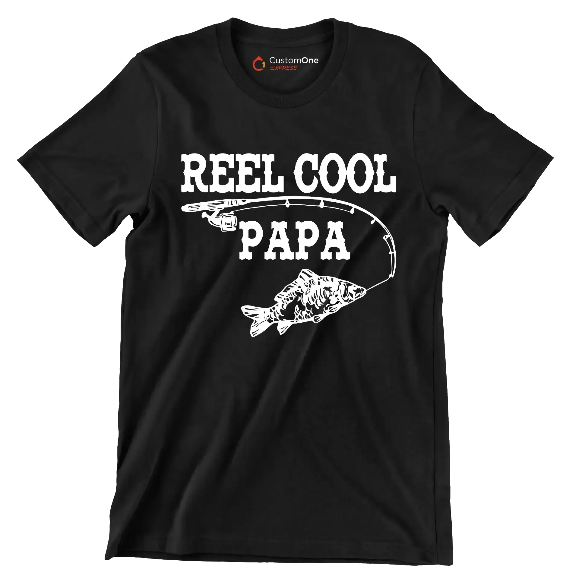 Reel Cool Papa - Father’s Day T-Shirt-Black-S-Custom One Express
