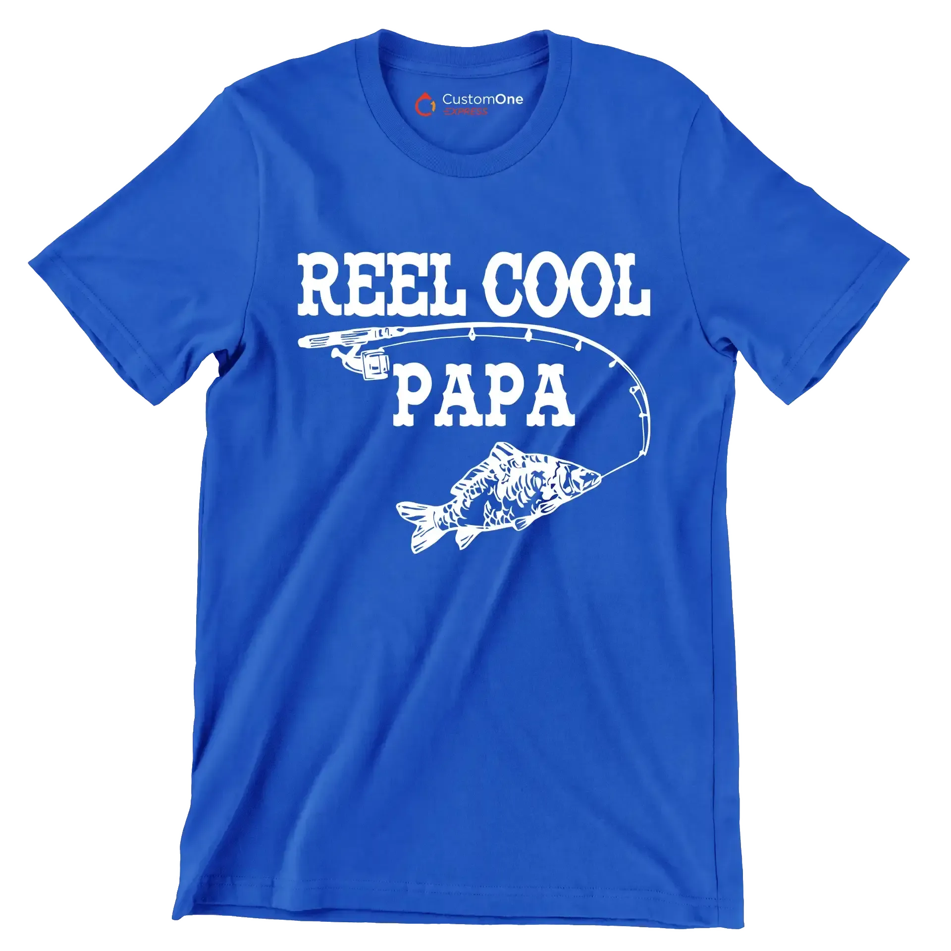 Reel Cool Papa - Father’s Day T-Shirt-Blue-S-Custom One Express