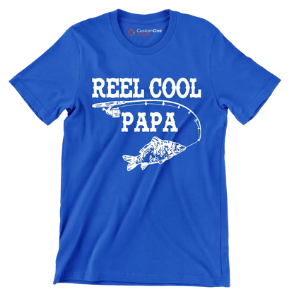 Reel Cool Papa - Father’s Day T-Shirt-Blue-S-Custom One Express