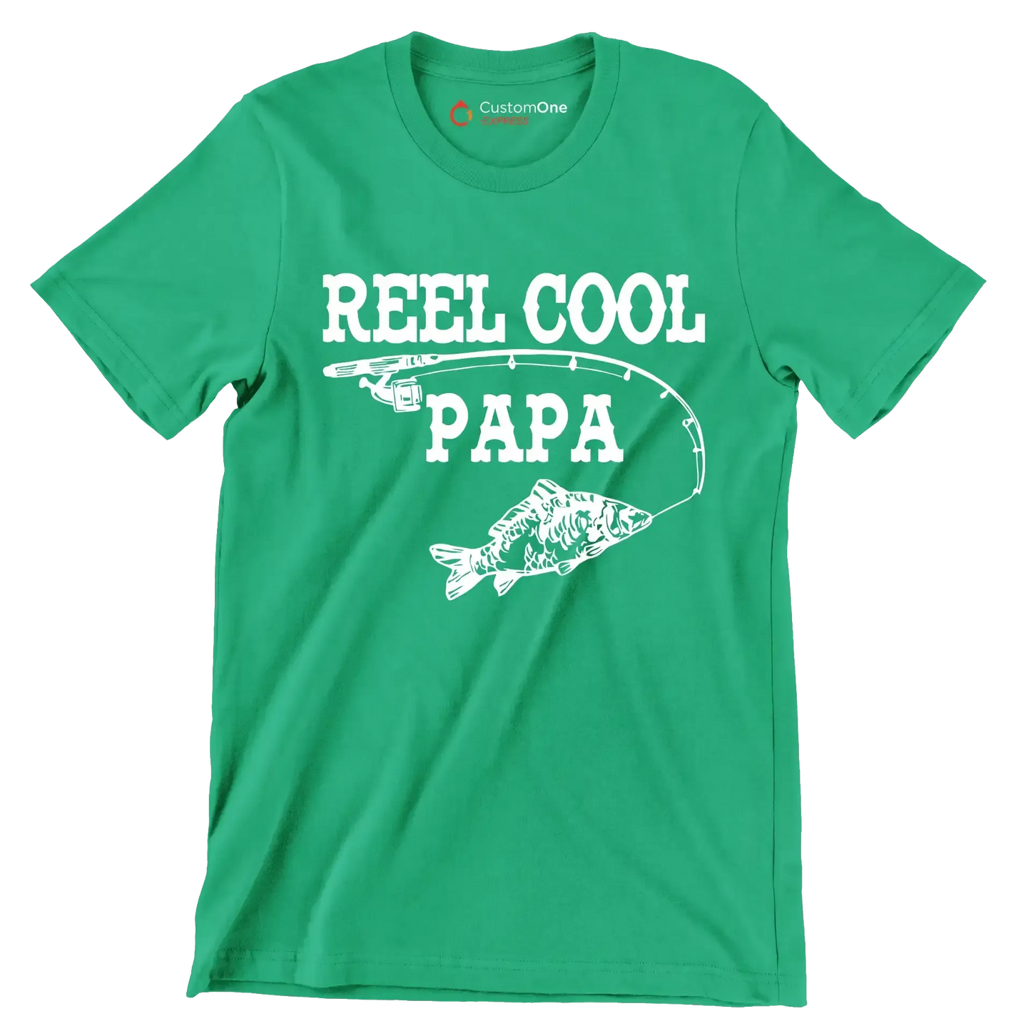 Reel Cool Papa - Father’s Day T-Shirt-Green-S-Custom One Express