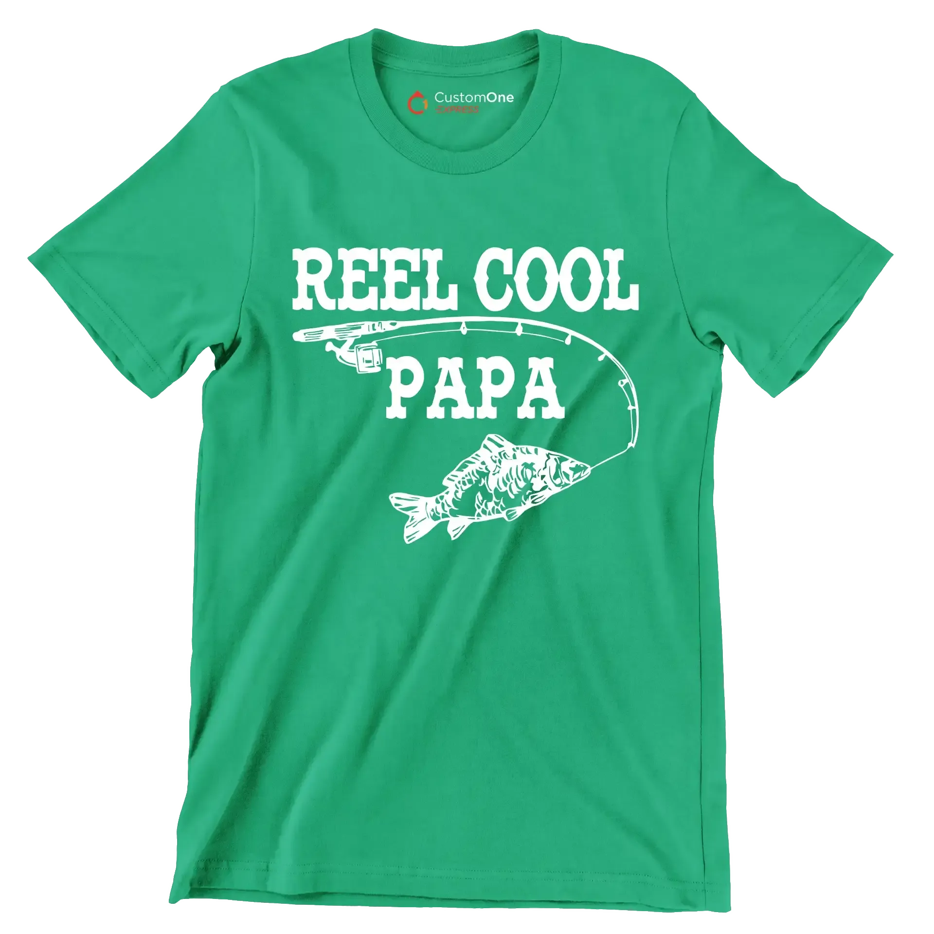 Reel Cool Papa - Father’s Day T-Shirt-Green-S-Custom One Express