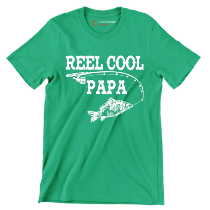 Reel Cool Papa - Father’s Day T-Shirt-Green-S-Custom One Express