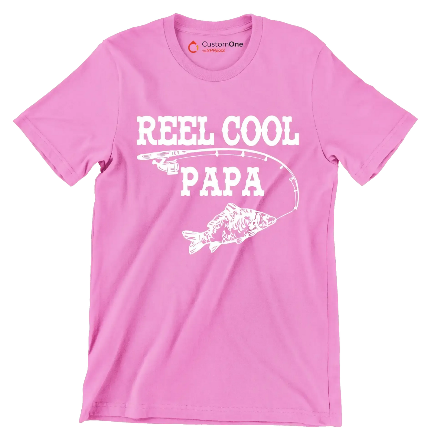 Reel Cool Papa - Father’s Day T-Shirt-Pink-S-Custom One Express