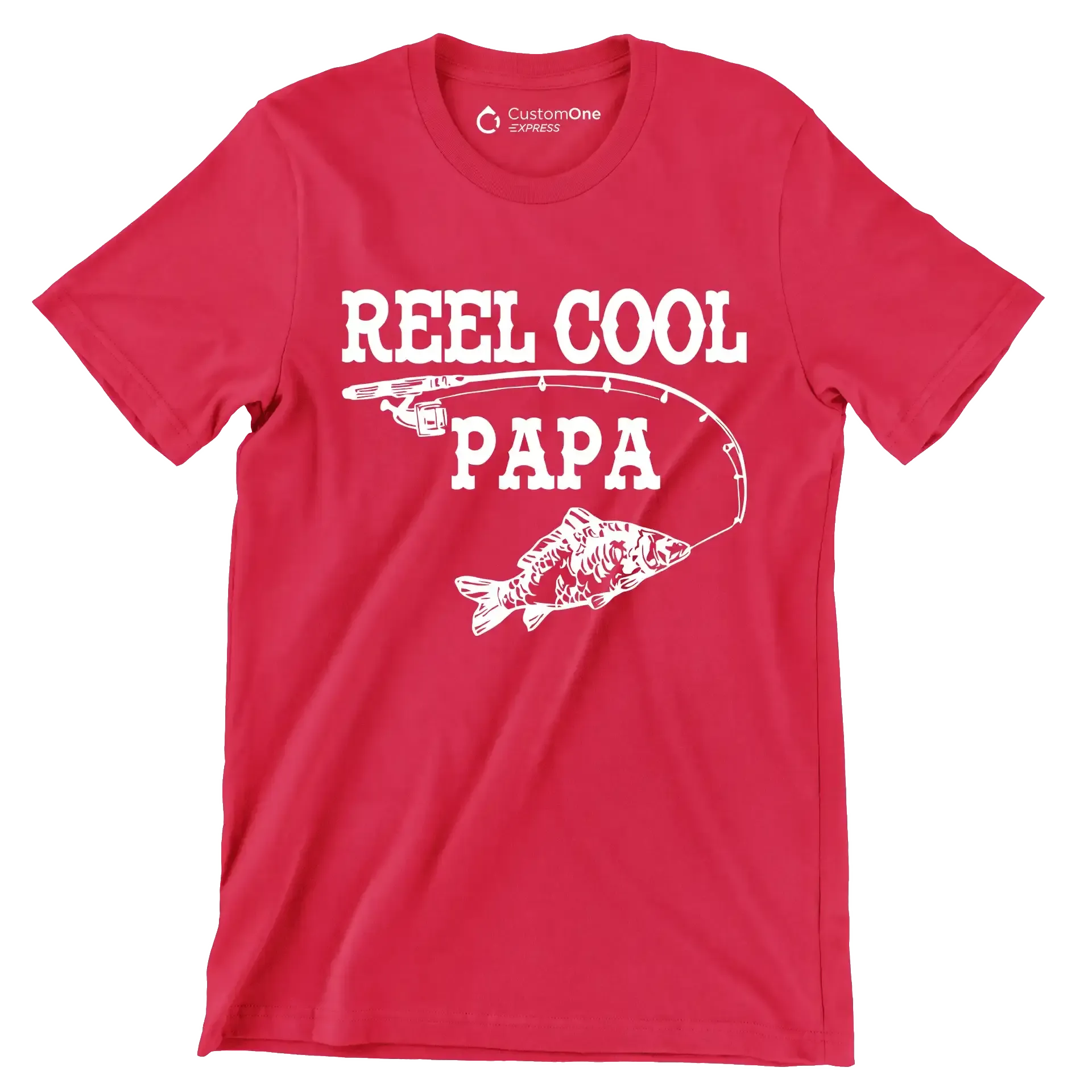 Reel Cool Papa - Father’s Day T-Shirt-Red-S-Custom One Express
