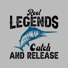 Reel legends catch and release - Fishing Themed T-Shirt-Blue-S-Custom One Express