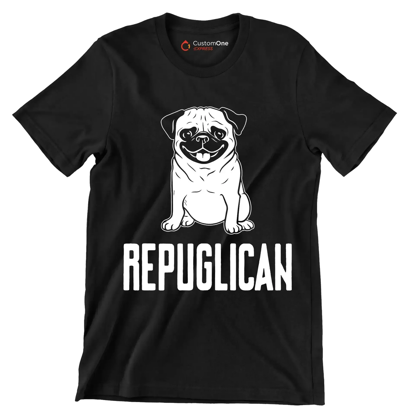 Repuglican - Dog Themed T-Shirt-Black-S-Custom One Express