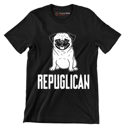 Repuglican - Dog Themed T-Shirt-Black-S-Custom One Express