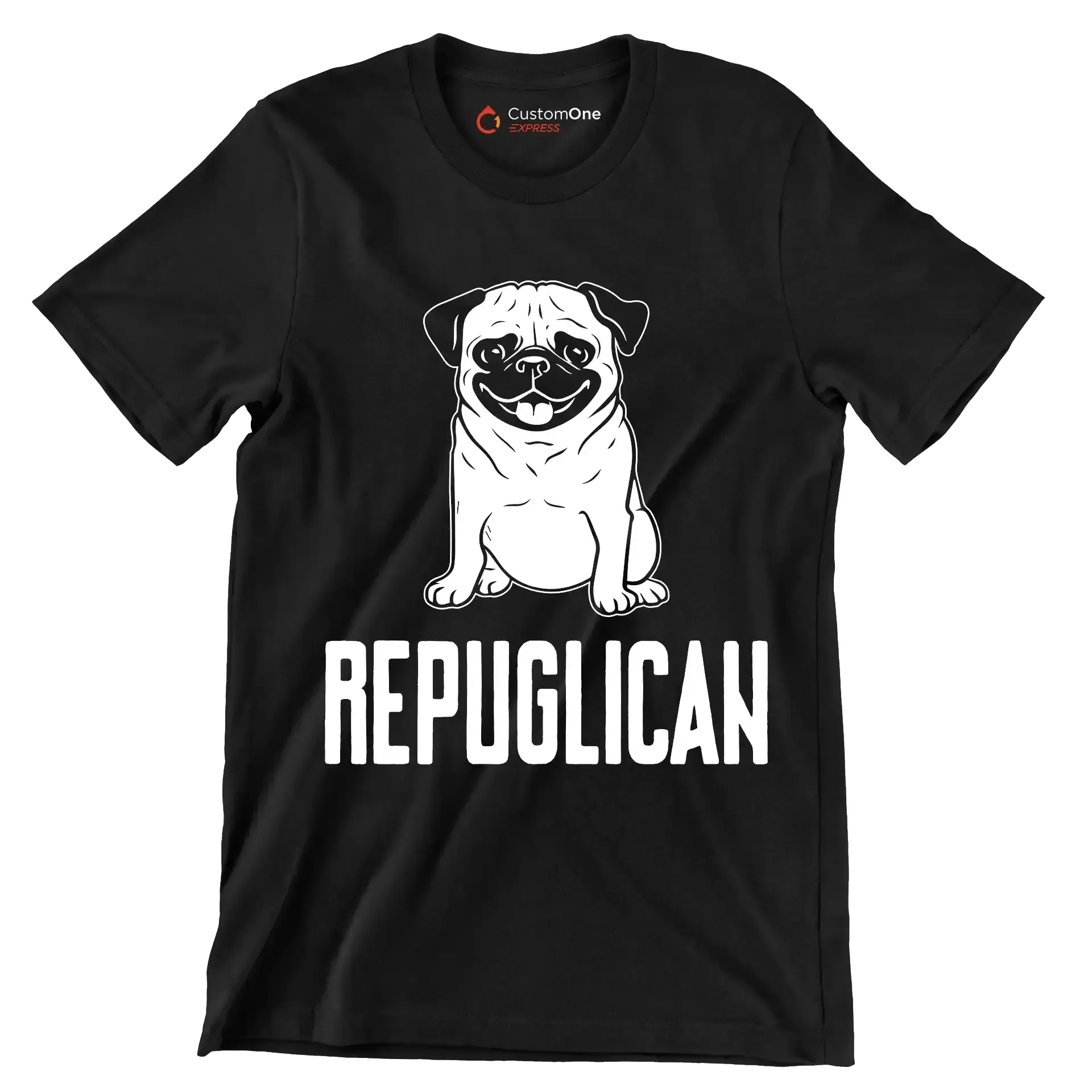 Repuglican - Dog Themed T-Shirt-Black-S-Custom One Express