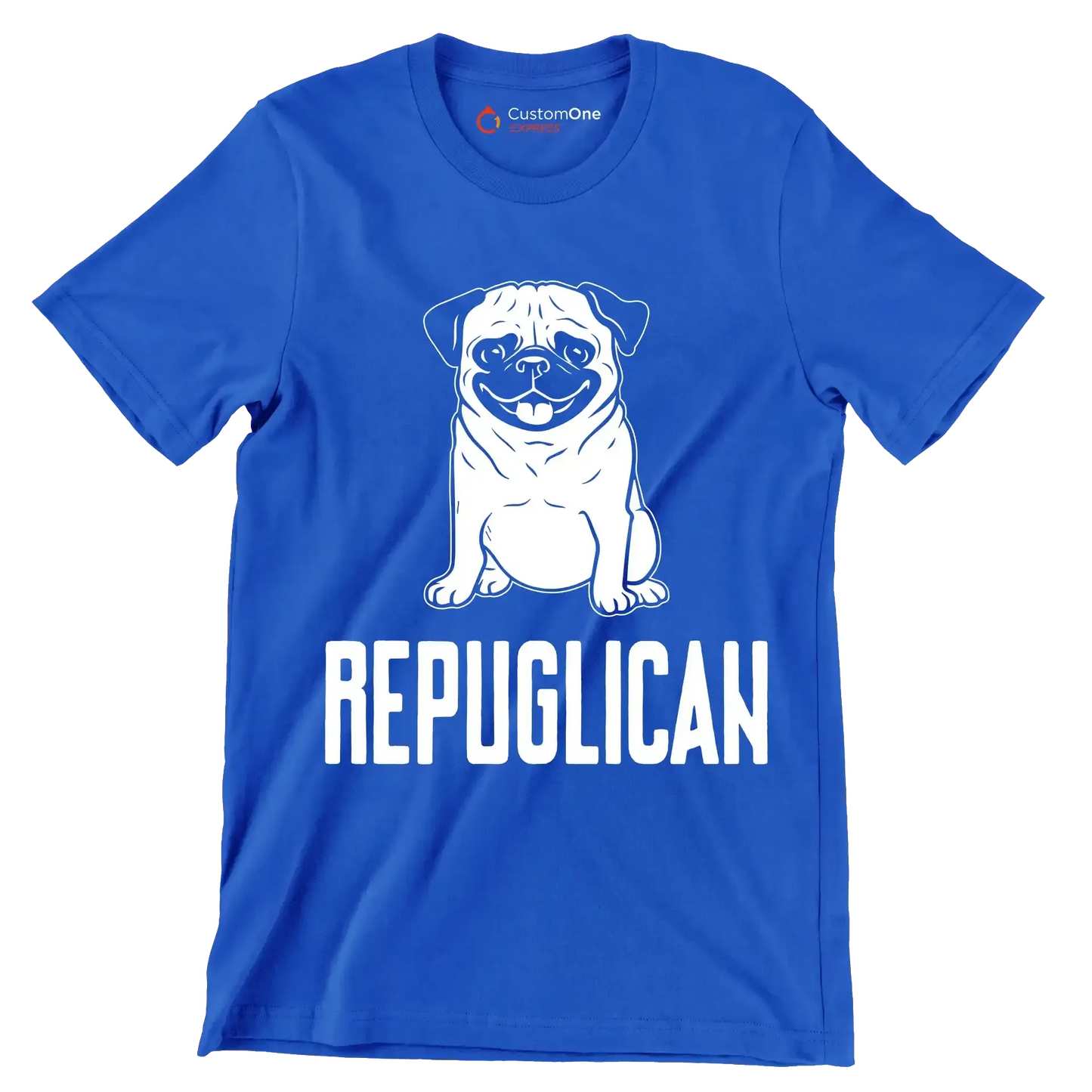 Repuglican - Dog Themed T-Shirt-Blue-S-Custom One Express
