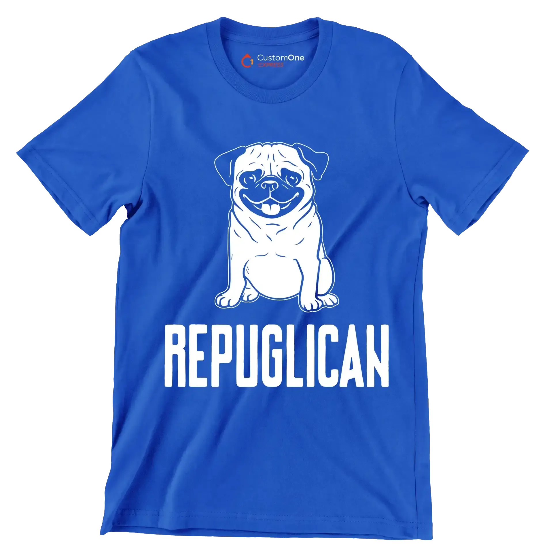 Repuglican - Dog Themed T-Shirt-Blue-S-Custom One Express