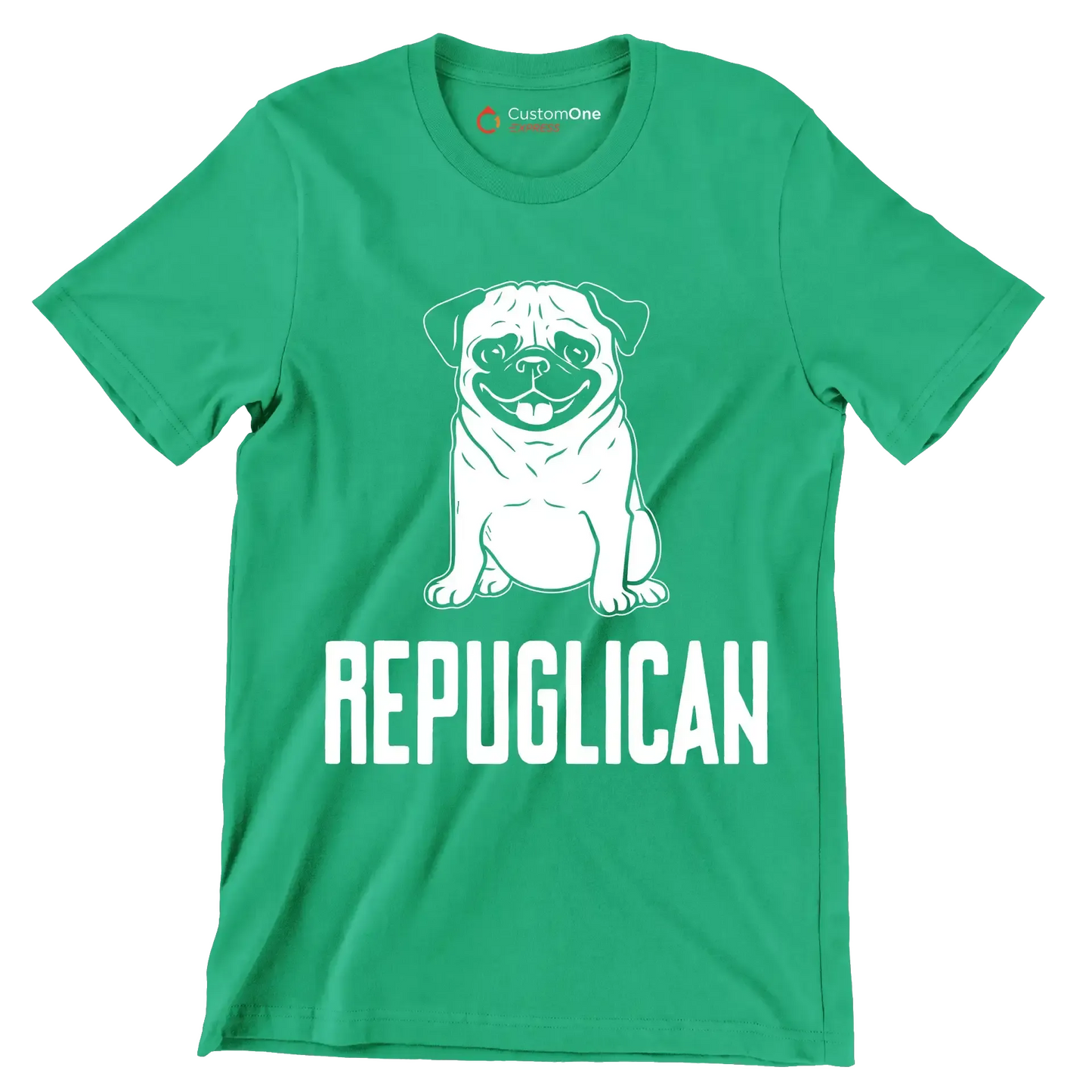 Repuglican - Dog Themed T-Shirt-Green-S-Custom One Express