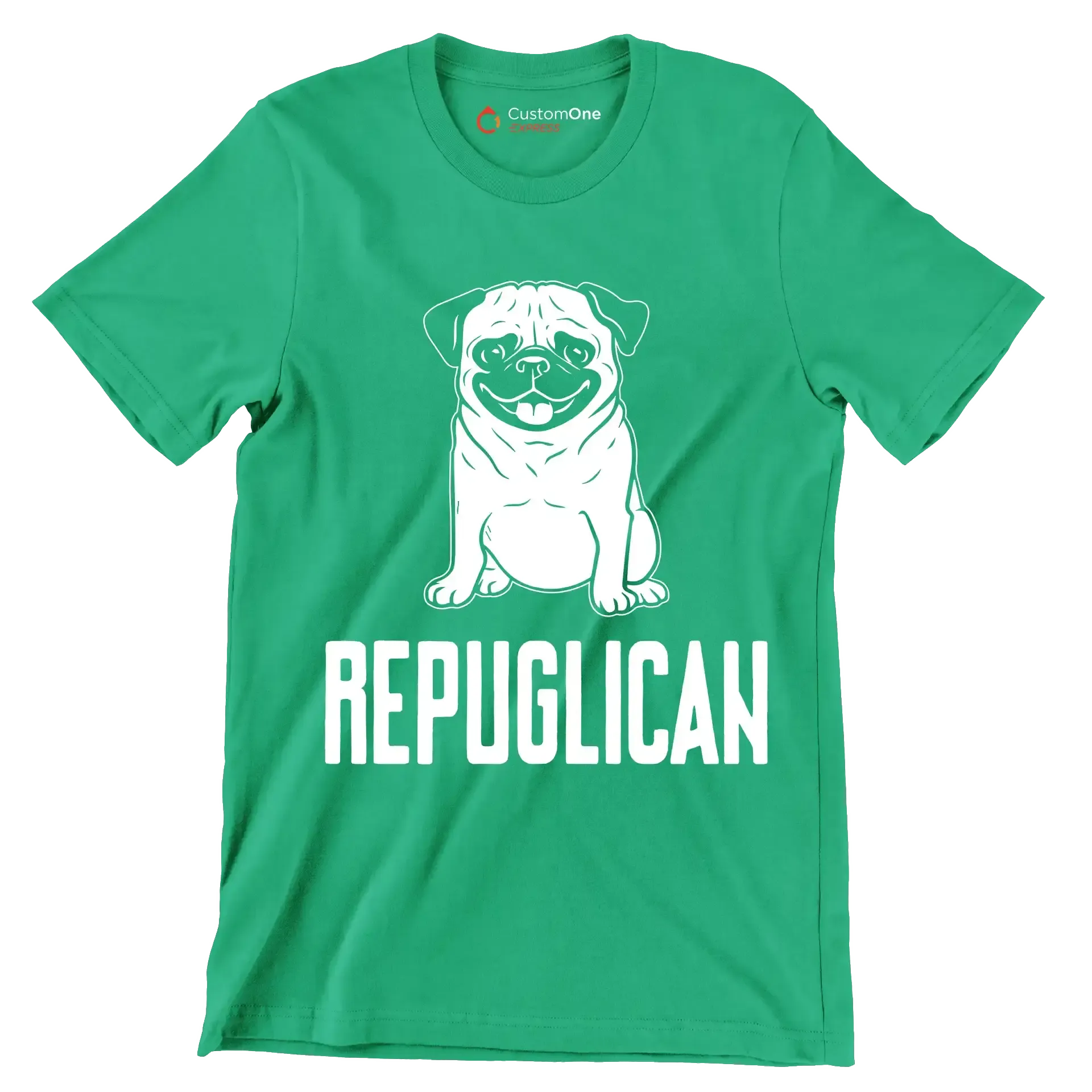 Repuglican - Dog Themed T-Shirt-Green-S-Custom One Express
