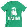 Repuglican - Dog Themed T-Shirt-Green-S-Custom One Express