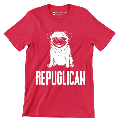 Repuglican - Dog Themed T-Shirt-Red-S-Custom One Express