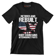 Retired and rebuilt body contains aftermarket parts - Retirement Themed T-Shirt-Black-S-Custom One Express
