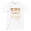 Retired and rebuilt body contains aftermarket parts - Retirement Themed T-Shirt-White-S-Custom One Express