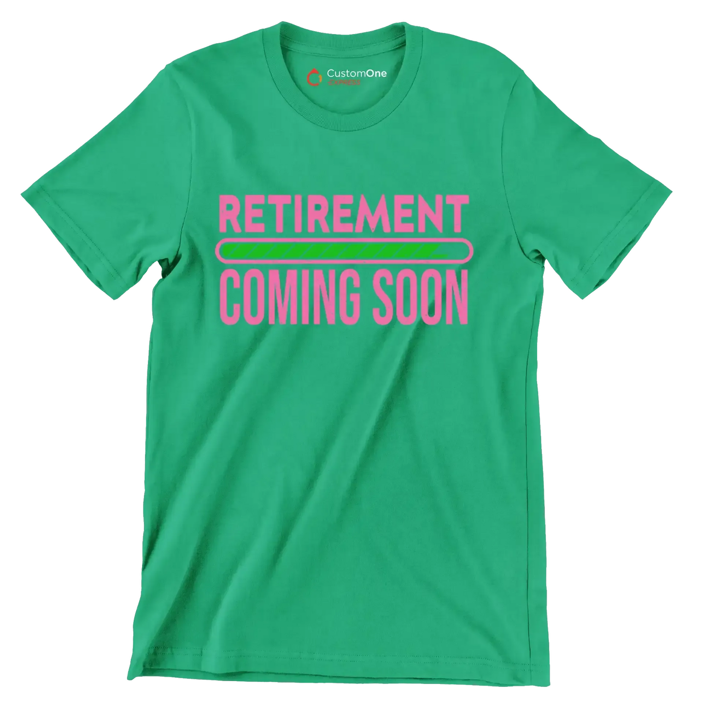 Retirement coming soon - Retirement Themed T-Shirt-Green-S-Custom One Express