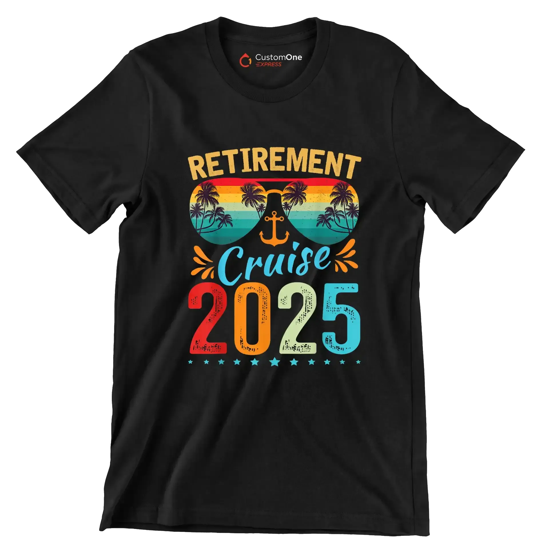 Retirement cruise 2025 - Retirement Themed T-Shirt-Black-S-Custom One Express