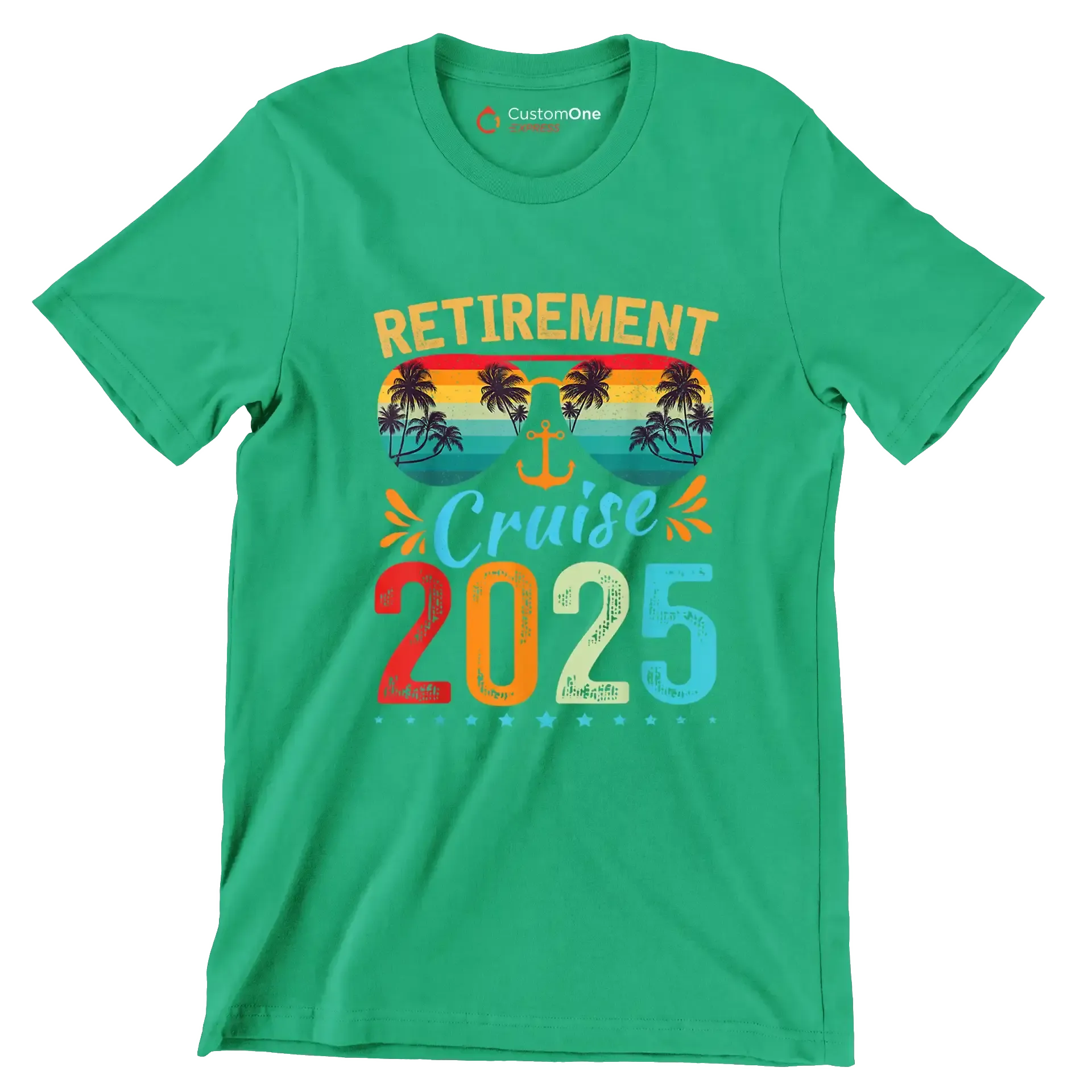 Retirement cruise 2025 - Retirement Themed T-Shirt-Green-S-Custom One Express