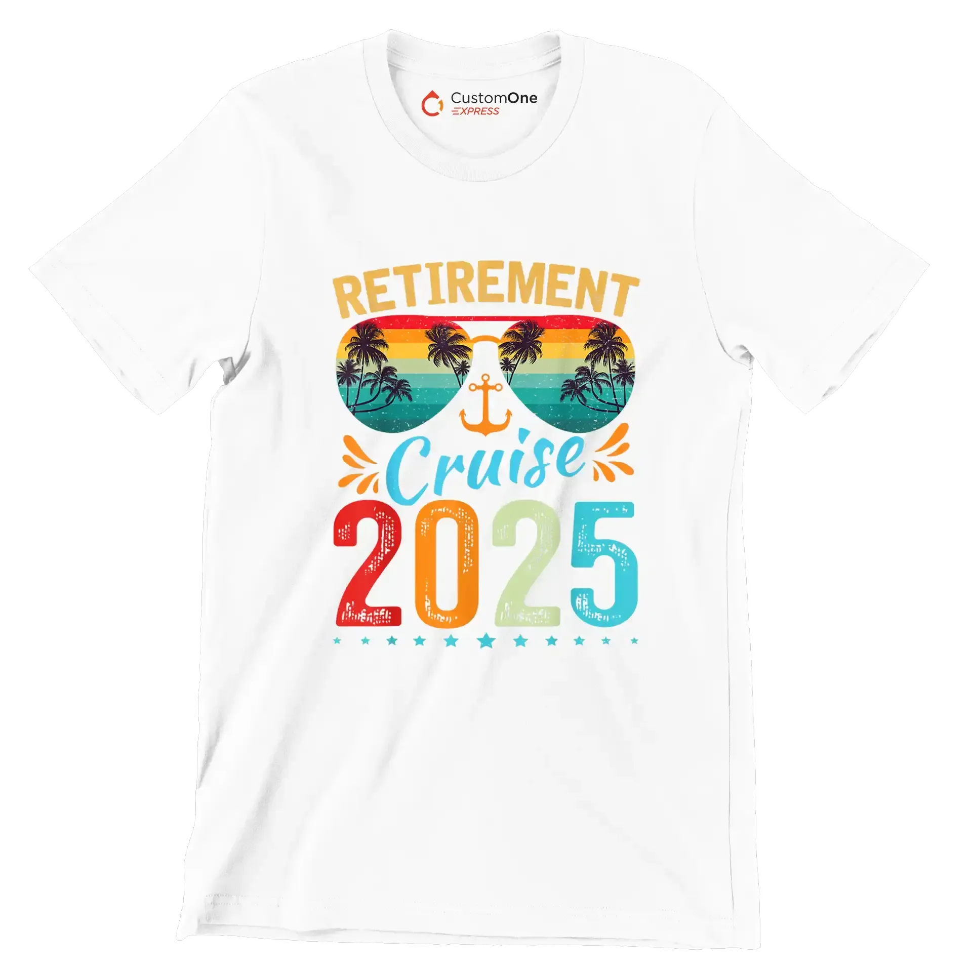 Retirement cruise 2025 - Retirement Themed T-Shirt-White-S-Custom One Express