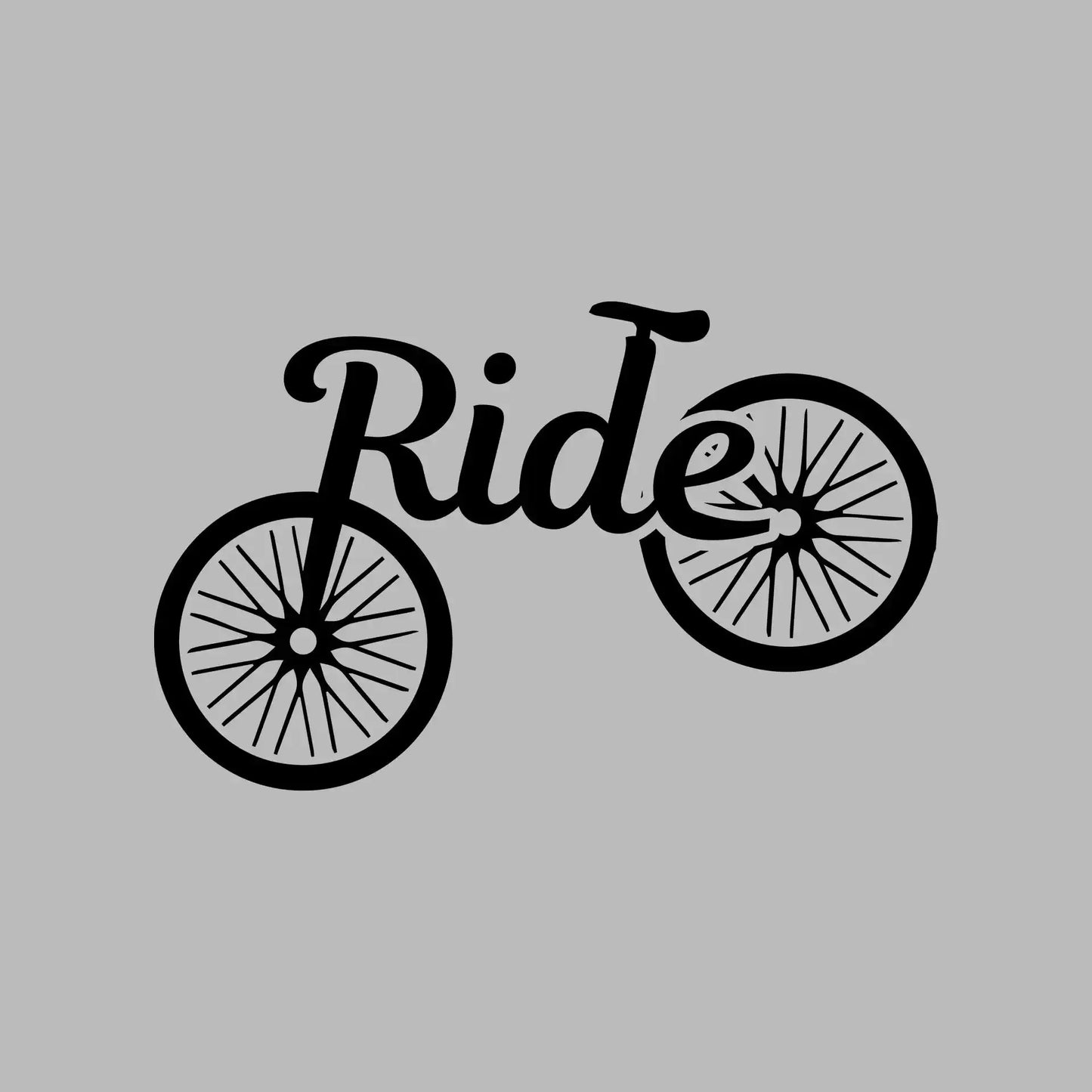 Ride - Bicycle Themed T-Shirt-Blue-S-Custom One Express