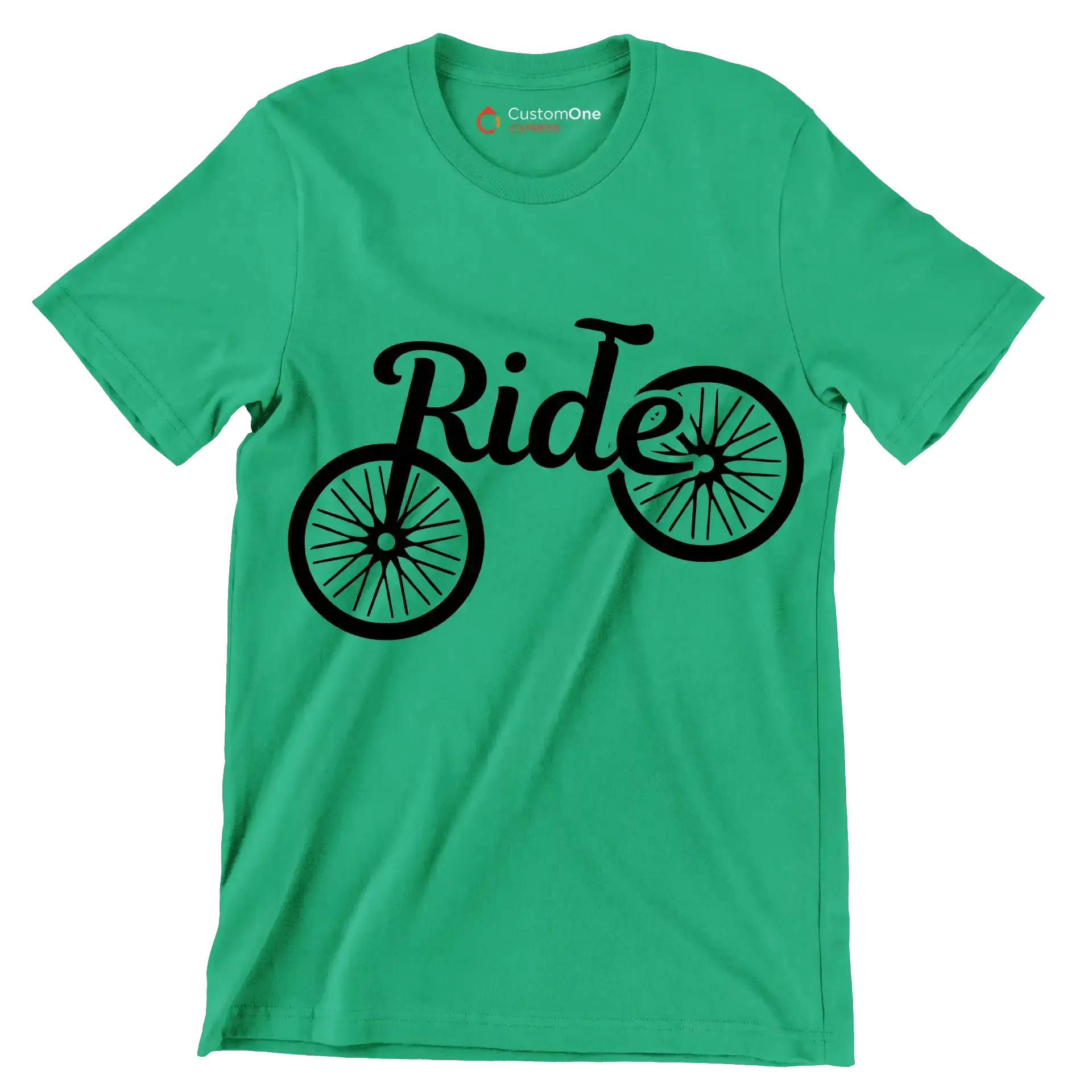 Ride - Bicycle Themed T-Shirt-Green-S-Custom One Express