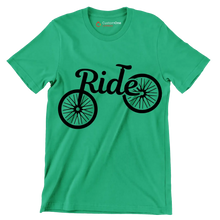 Ride - Bicycle Themed T-Shirt-Green-S-Custom One Express
