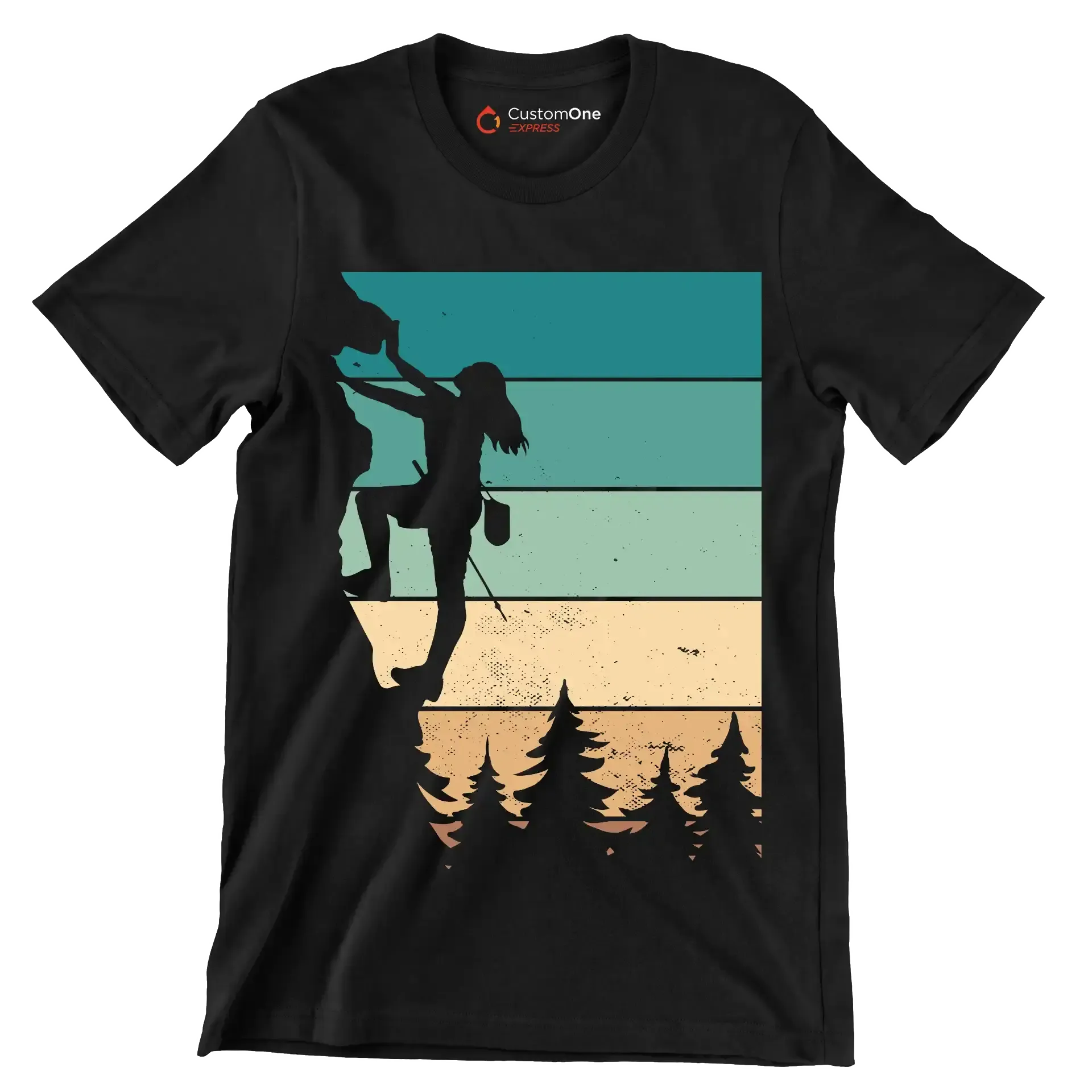Rock Climbing Adventure T-Shirt – Reach New Heights - Hiking Themed T-Shirt-Black-S-Custom One Express