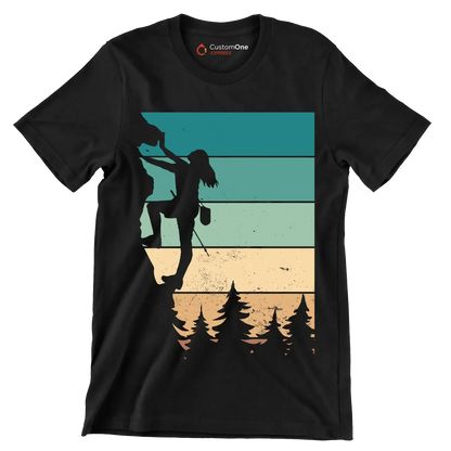 Rock Climbing Adventure T-Shirt – Reach New Heights - Hiking Themed T-Shirt-Black-S-Custom One Express