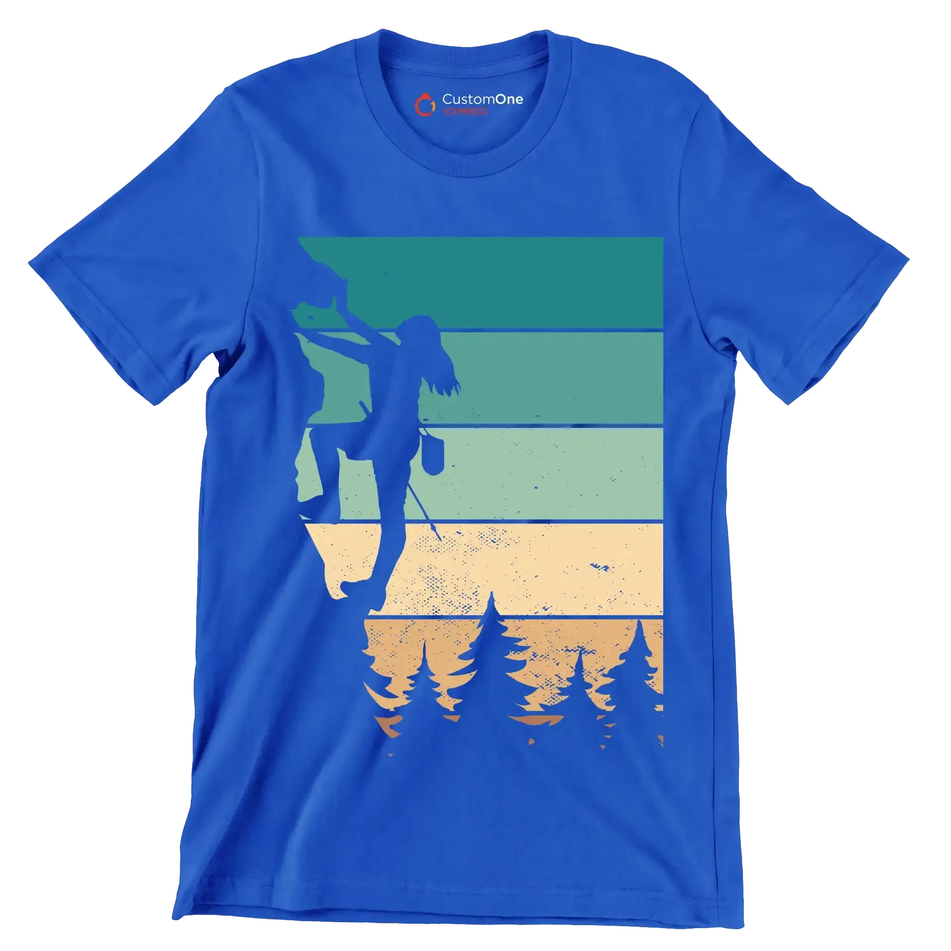 Rock Climbing Adventure T-Shirt – Reach New Heights - Hiking Themed T-Shirt-Blue-S-Custom One Express