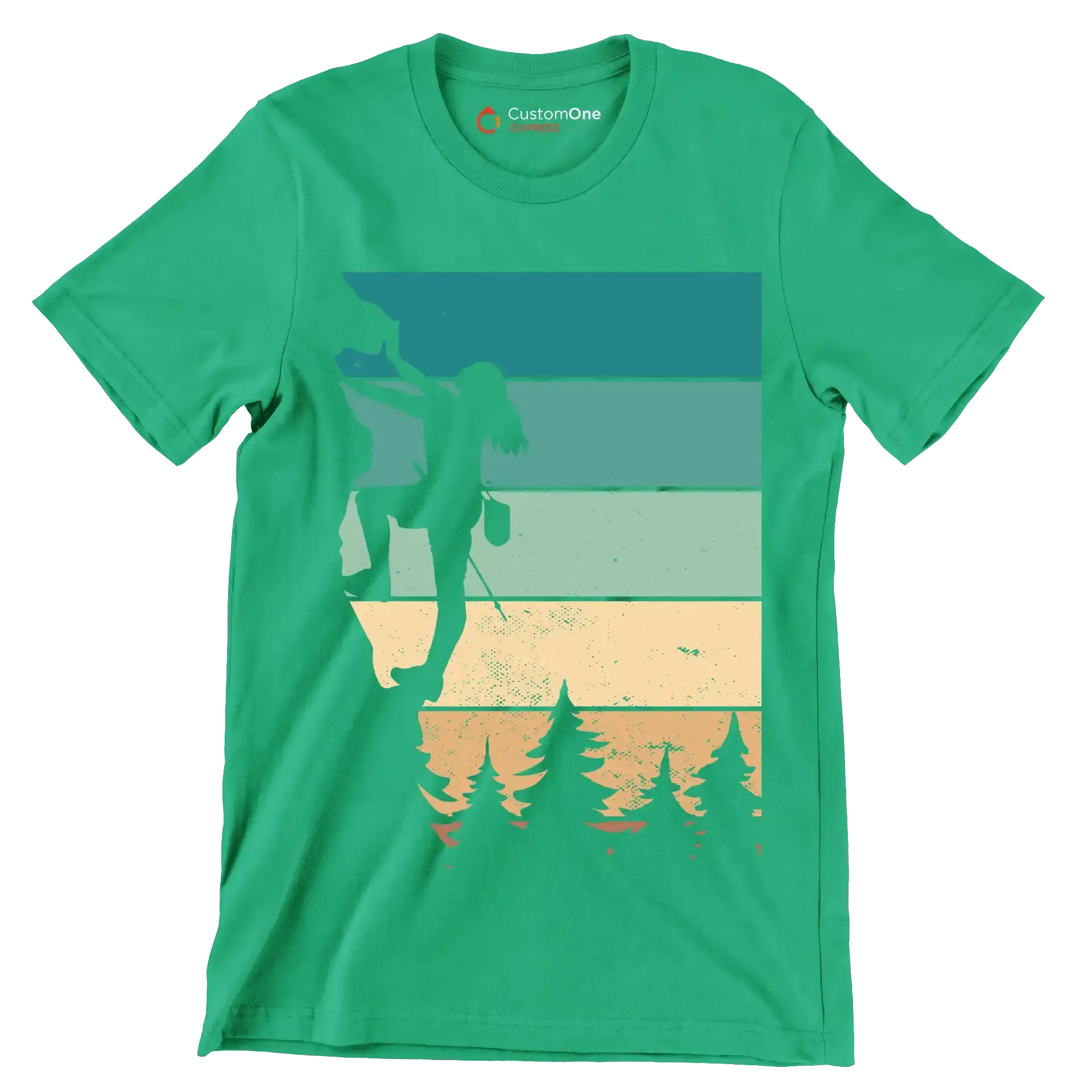 Rock Climbing Adventure T-Shirt – Reach New Heights - Hiking Themed T-Shirt-Green-S-Custom One Express