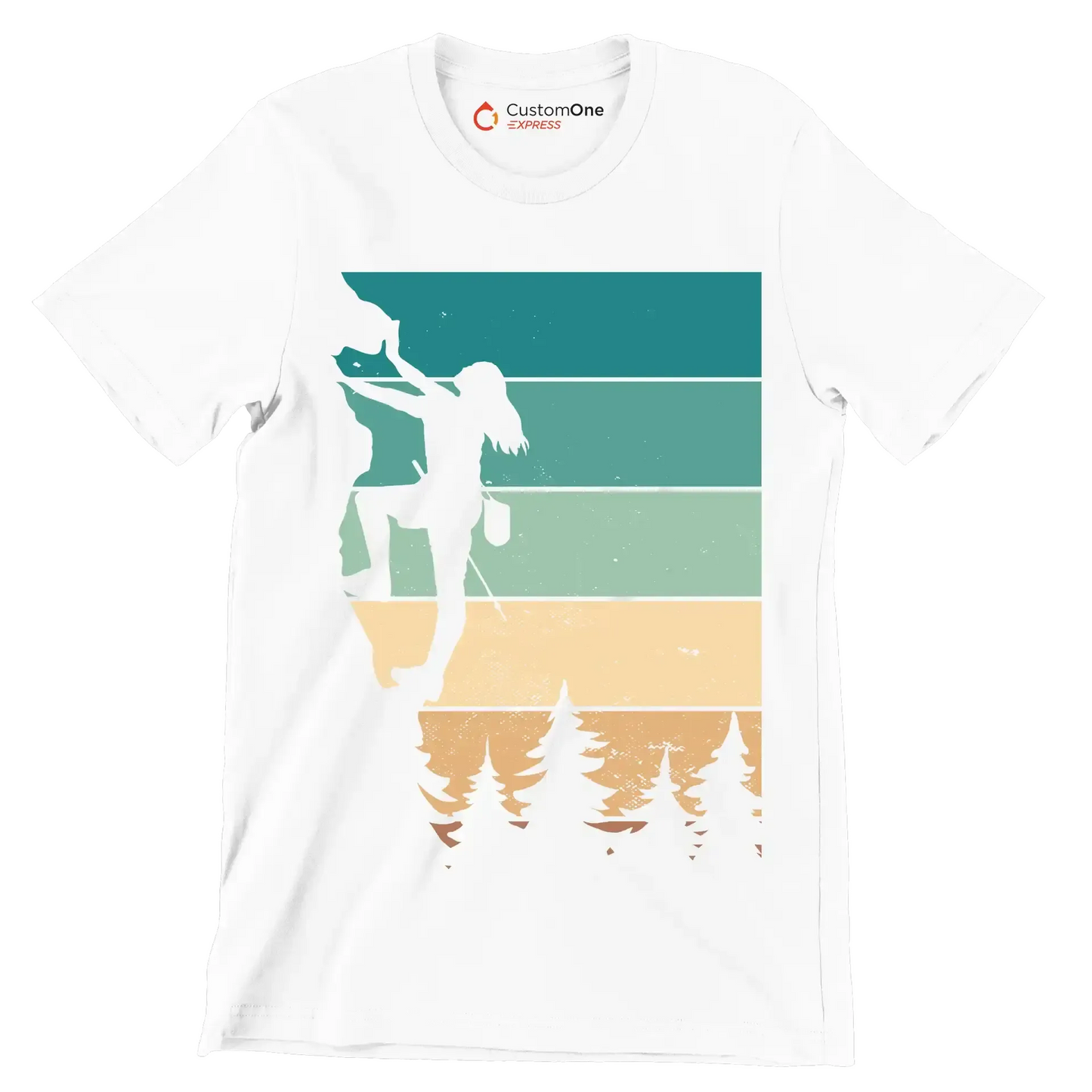 Rock Climbing Adventure T-Shirt – Reach New Heights - Hiking Themed T-Shirt-White-S-Custom One Express