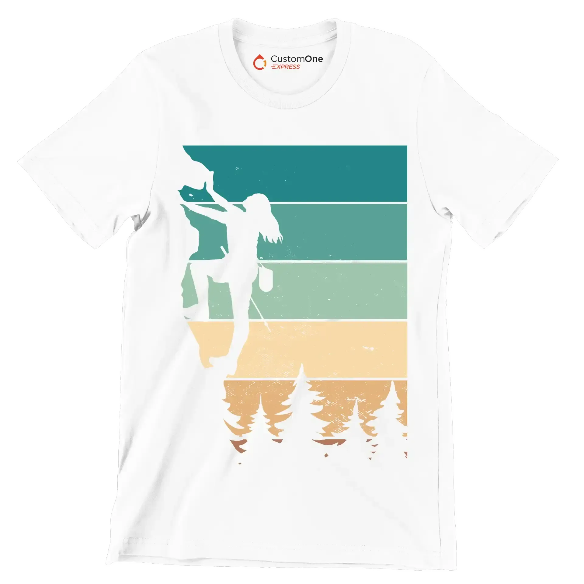 Rock Climbing Adventure T-Shirt – Reach New Heights - Hiking Themed T-Shirt-White-S-Custom One Express