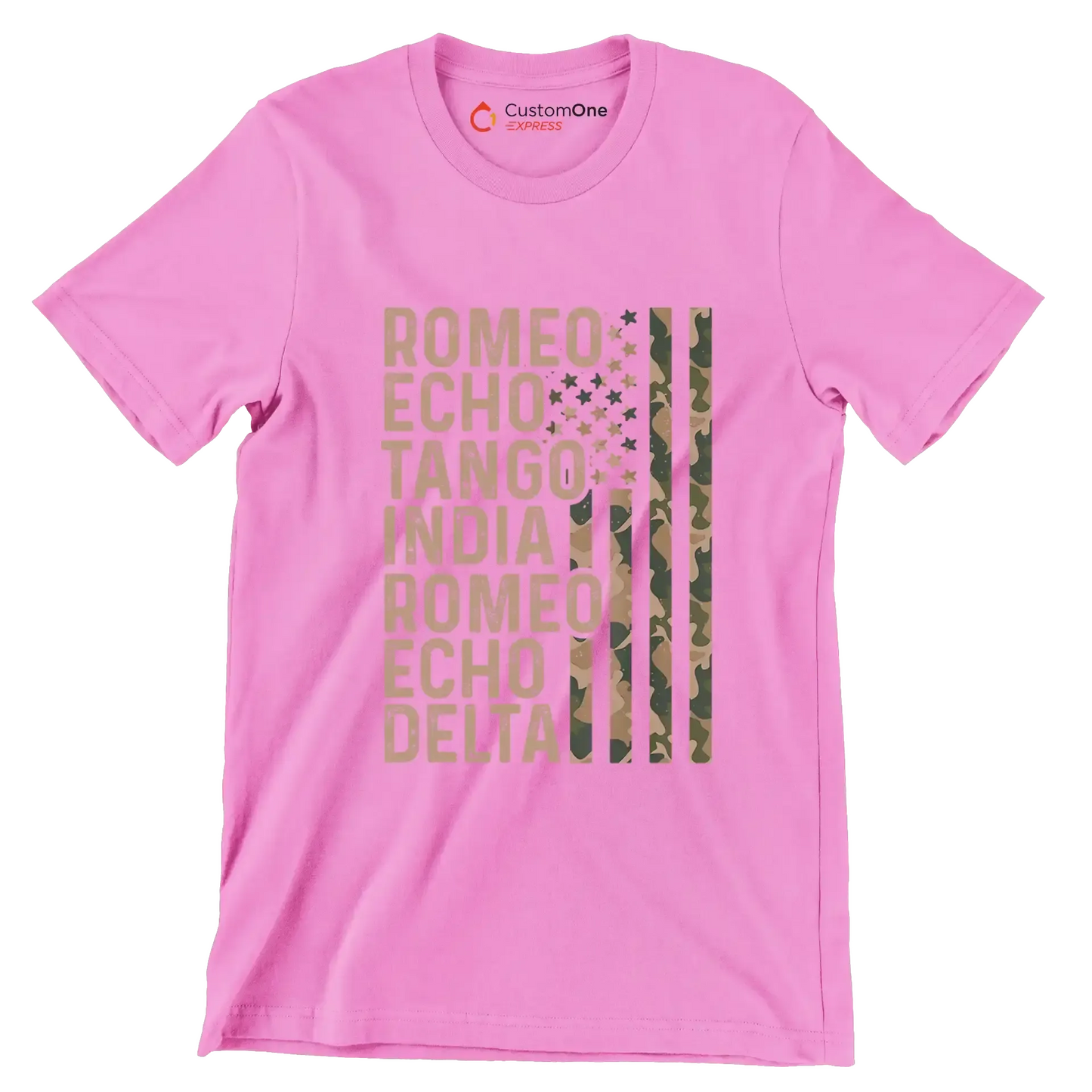 Romeo echo tango india romeo echo delta - Retirement Themed T-Shirt-Pink-S-Custom One Express