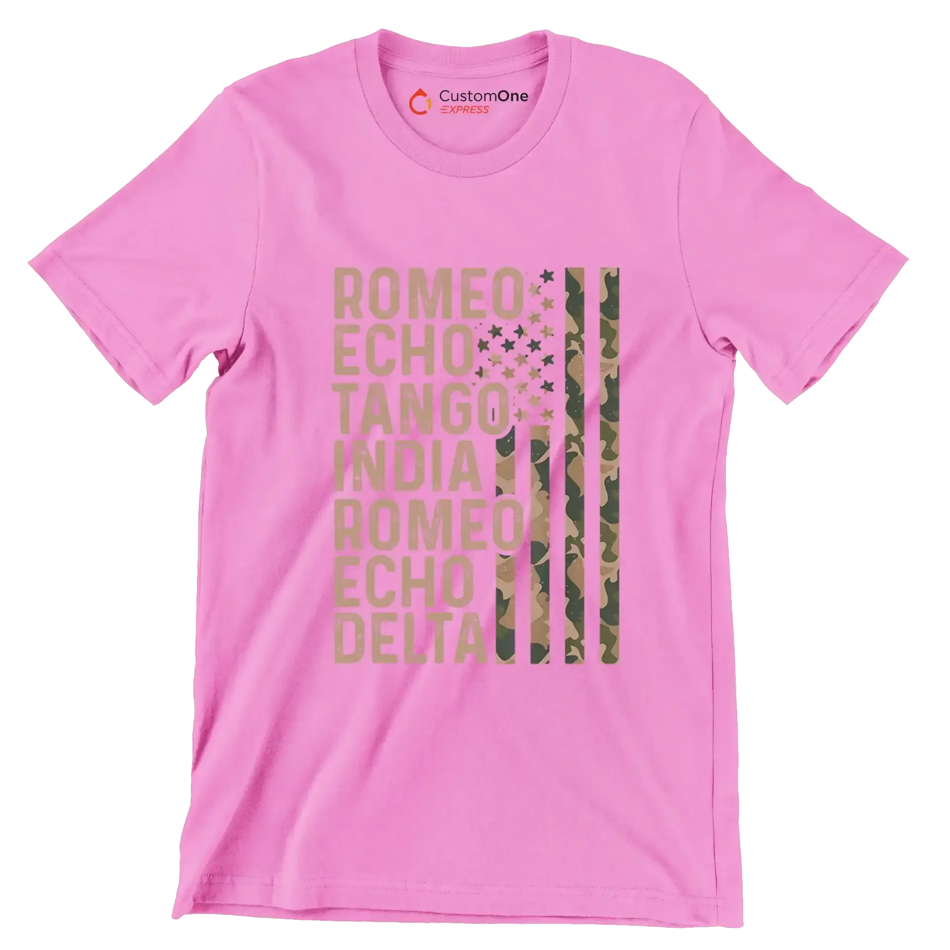 Romeo echo tango india romeo echo delta - Retirement Themed T-Shirt-Pink-S-Custom One Express