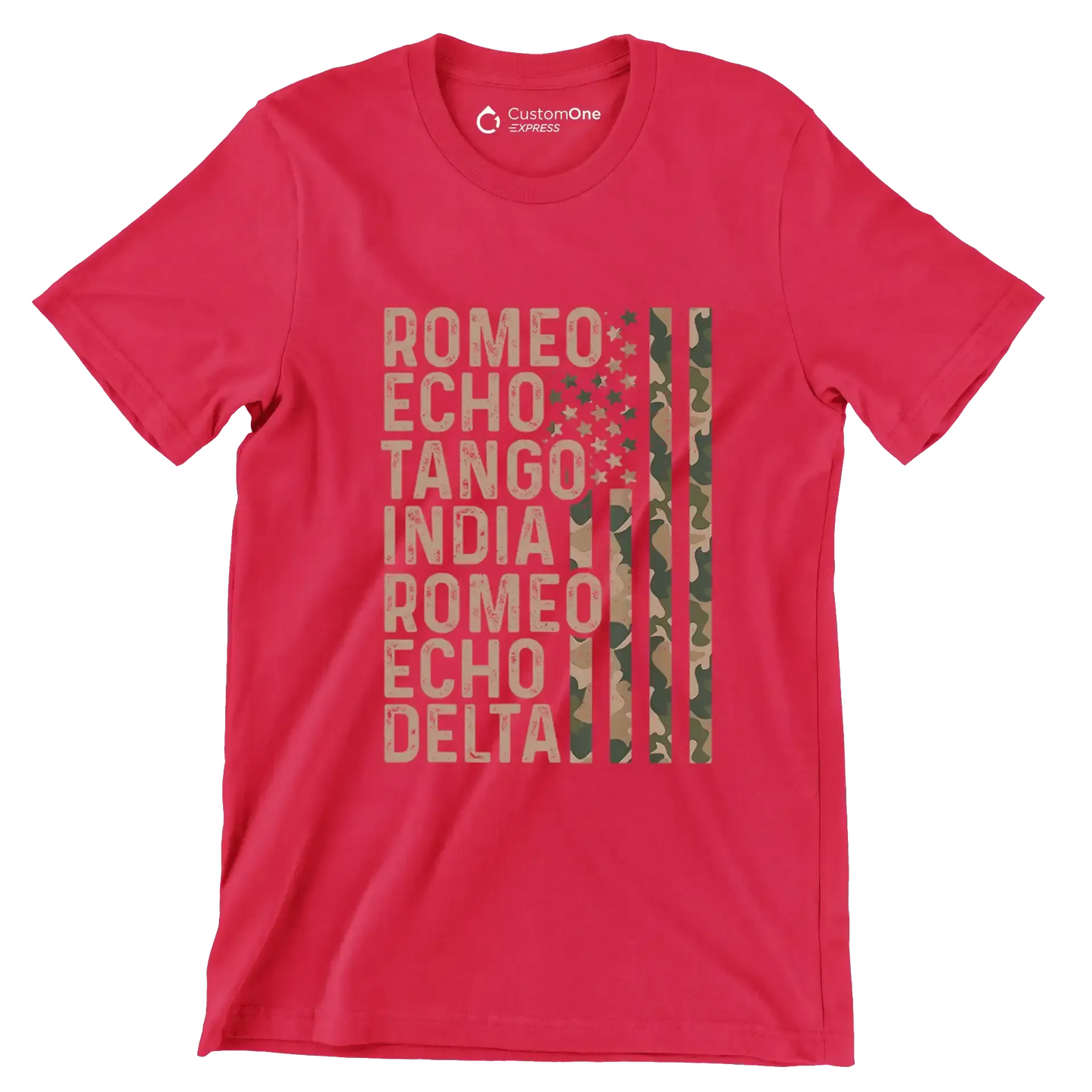 Romeo echo tango india romeo echo delta - Retirement Themed T-Shirt-Red-S-Custom One Express