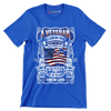 A veteran is someone who wrote a blank check made payable to united states of america for an amount of up to and including their life - Veterans Themed T-Shirt