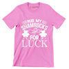 Rub my shamrocks for luck - St. Patrick's Day T-Shirt-Pink-S-Custom One Express