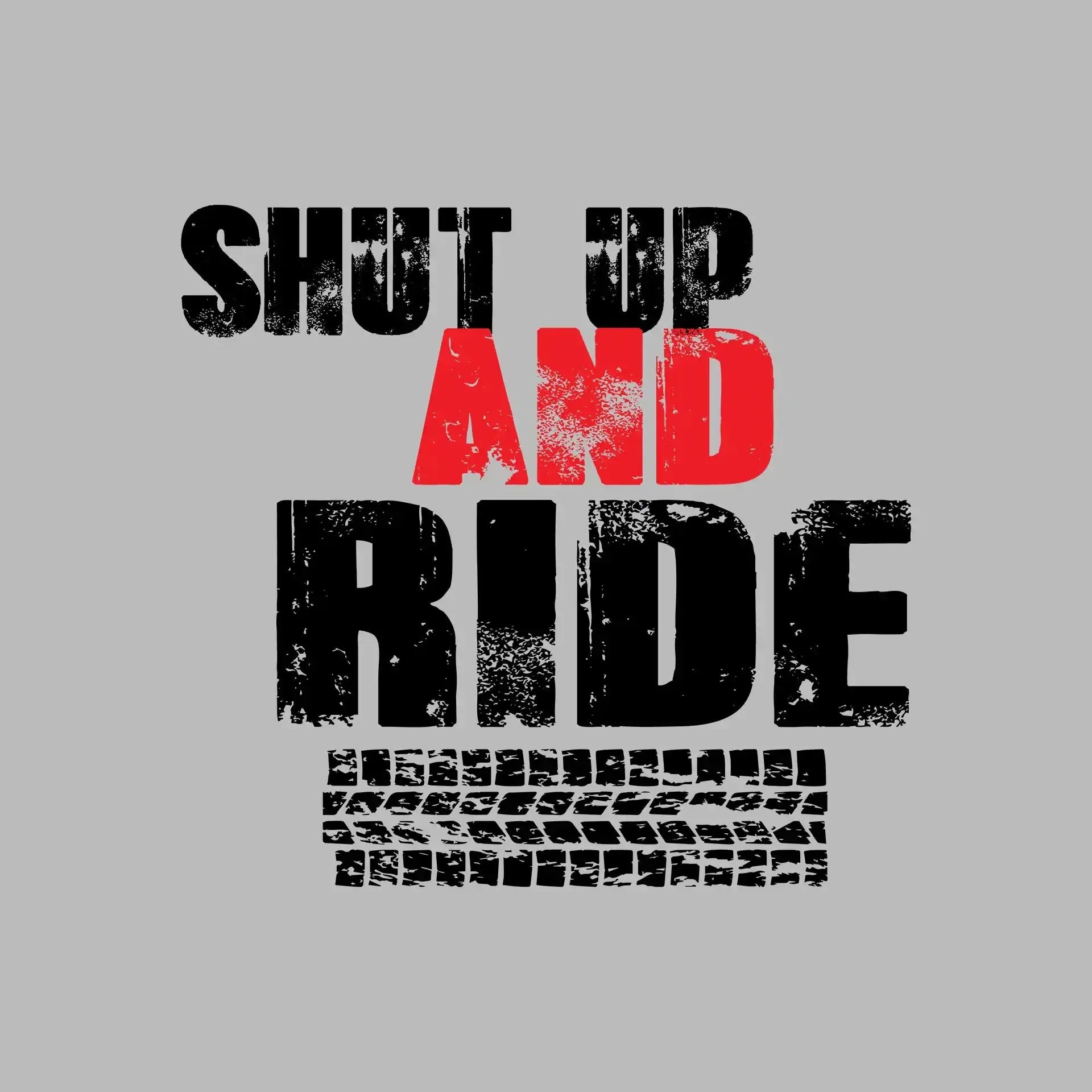 SHUT UP AND RIDE - Bicycle Themed T-Shirt-Blue-S-Custom One Express