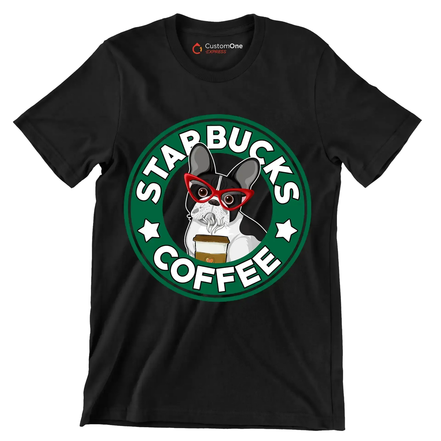 STARBUCKS COFFEE - Coffee Themed T-Shirt-Black-S-Custom One Express