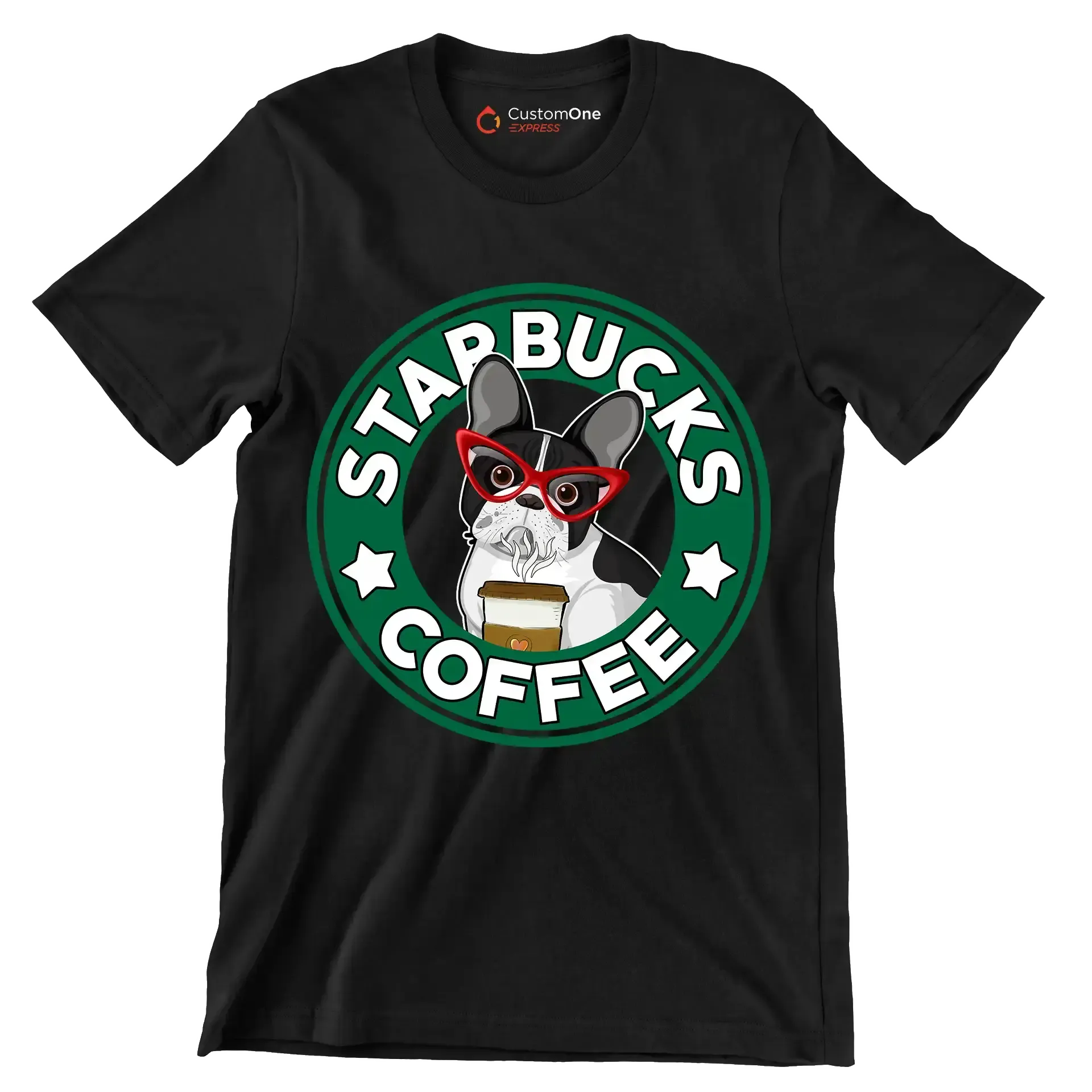 STARBUCKS COFFEE - Coffee Themed T-Shirt-Black-S-Custom One Express