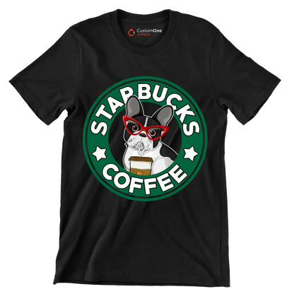 STARBUCKS COFFEE - Coffee Themed T-Shirt-Black-S-Custom One Express