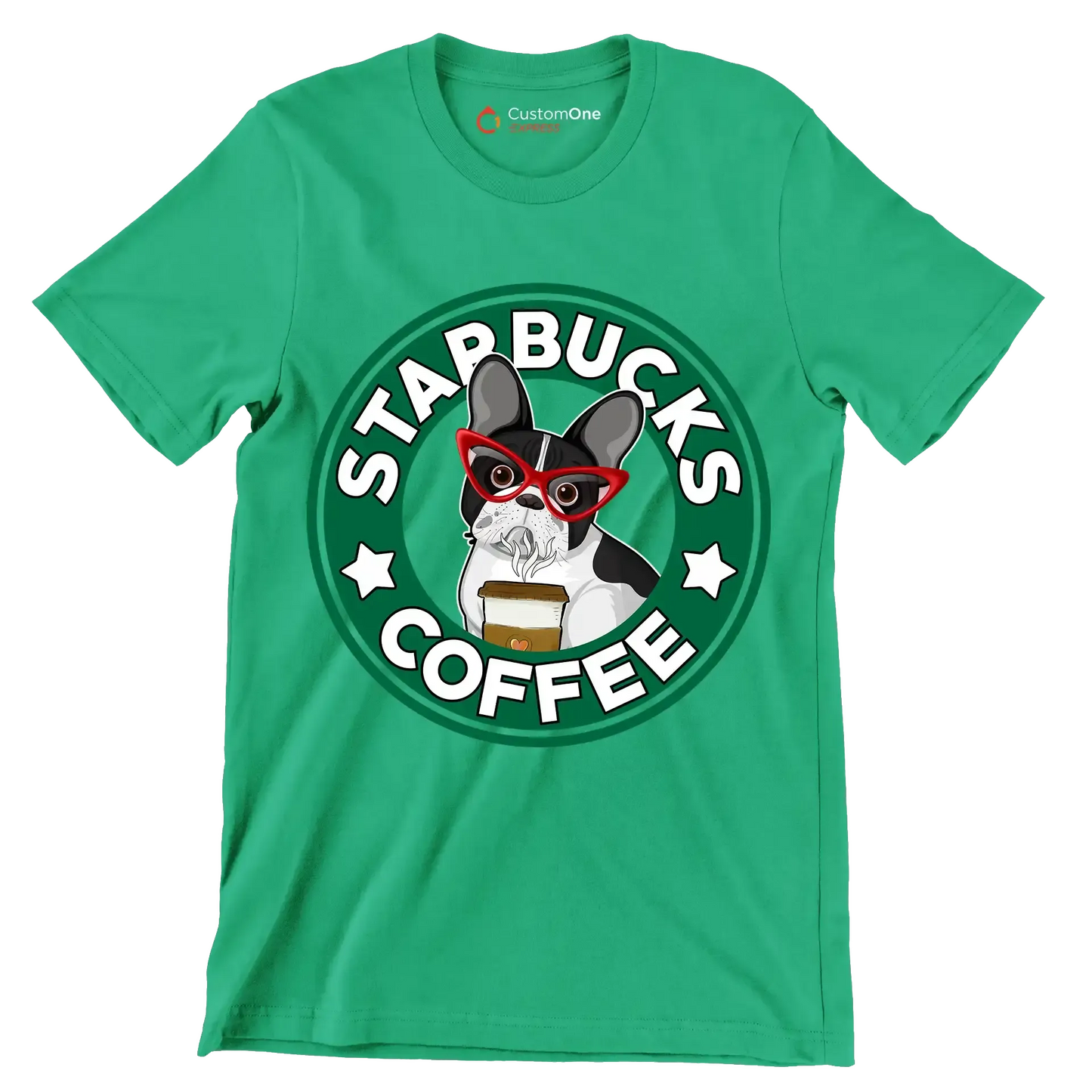 STARBUCKS COFFEE - Coffee Themed T-Shirt-Green-S-Custom One Express