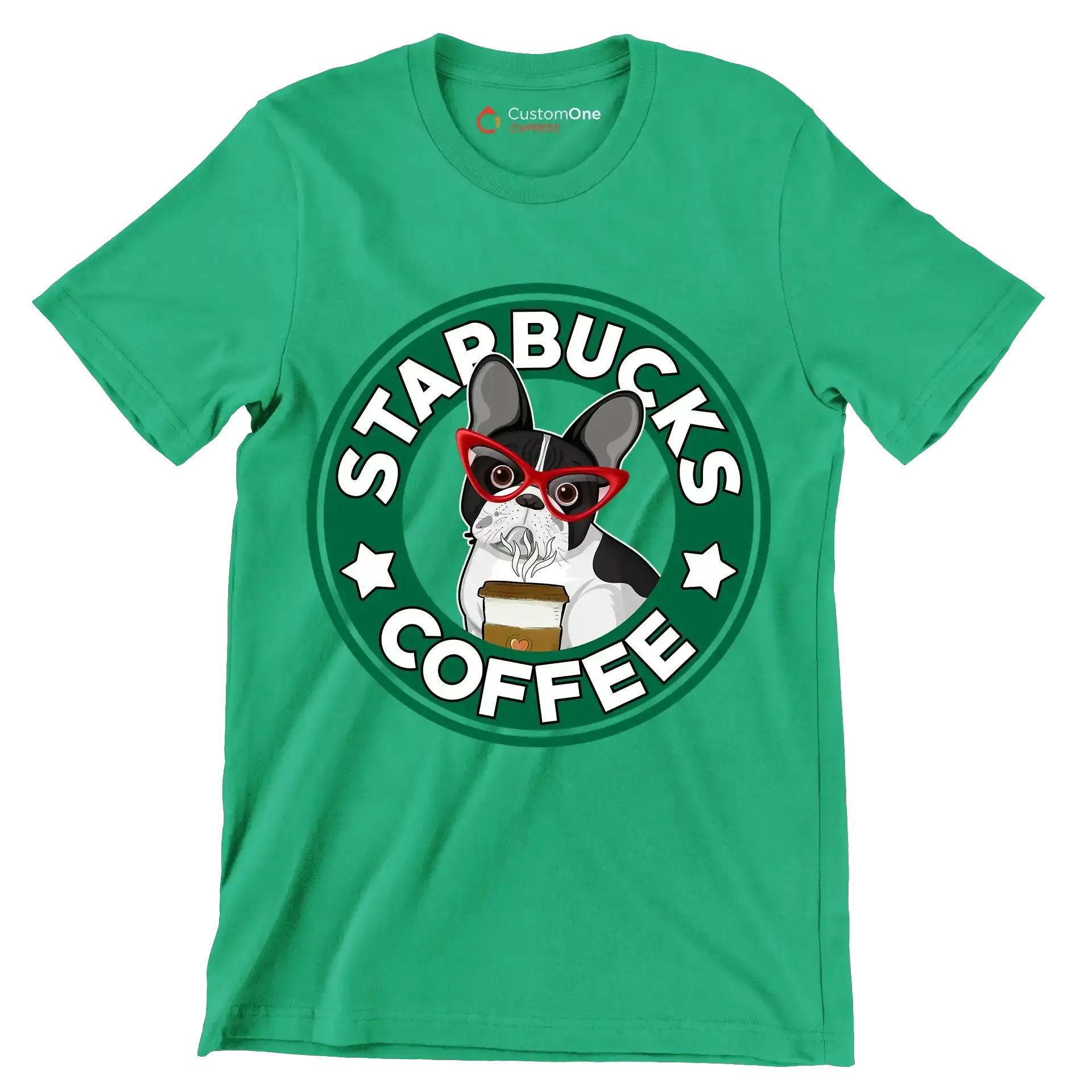 STARBUCKS COFFEE - Coffee Themed T-Shirt-Green-S-Custom One Express