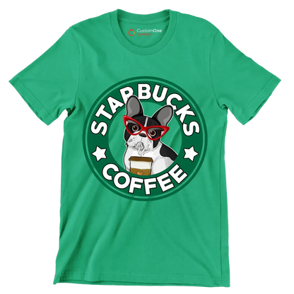 STARBUCKS COFFEE - Coffee Themed T-Shirt-Green-S-Custom One Express