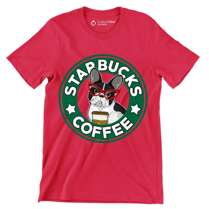 STARBUCKS COFFEE - Coffee Themed T-Shirt-Red-S-Custom One Express