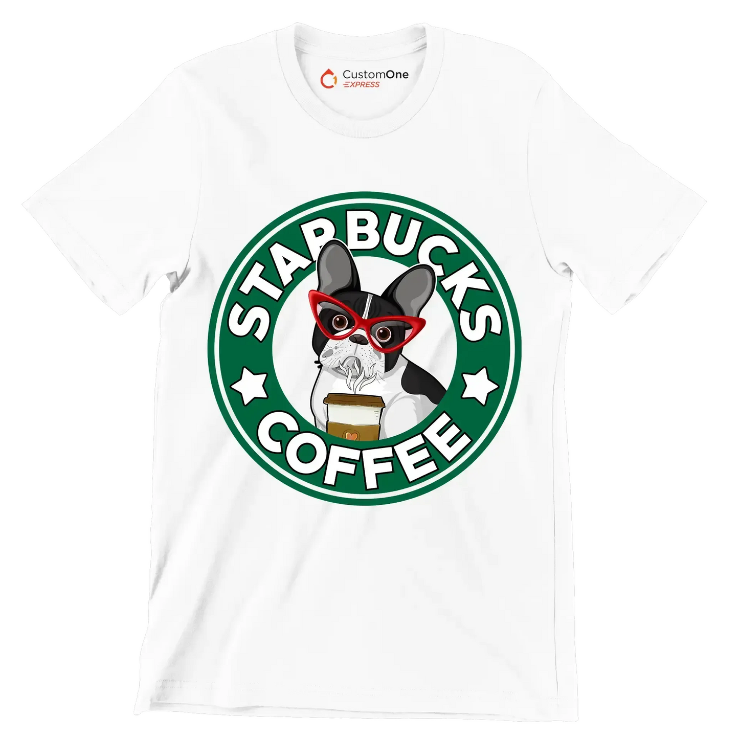 STARBUCKS COFFEE - Coffee Themed T-Shirt-White-S-Custom One Express