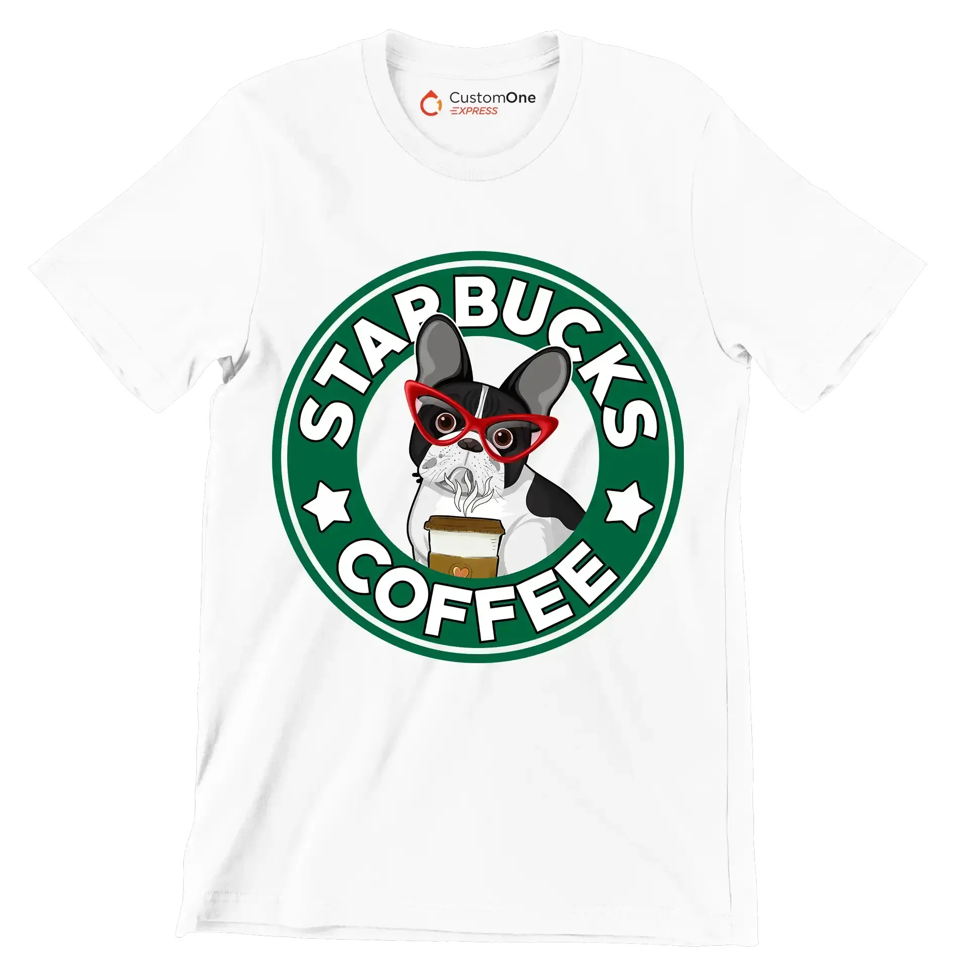 STARBUCKS COFFEE - Coffee Themed T-Shirt-White-S-Custom One Express